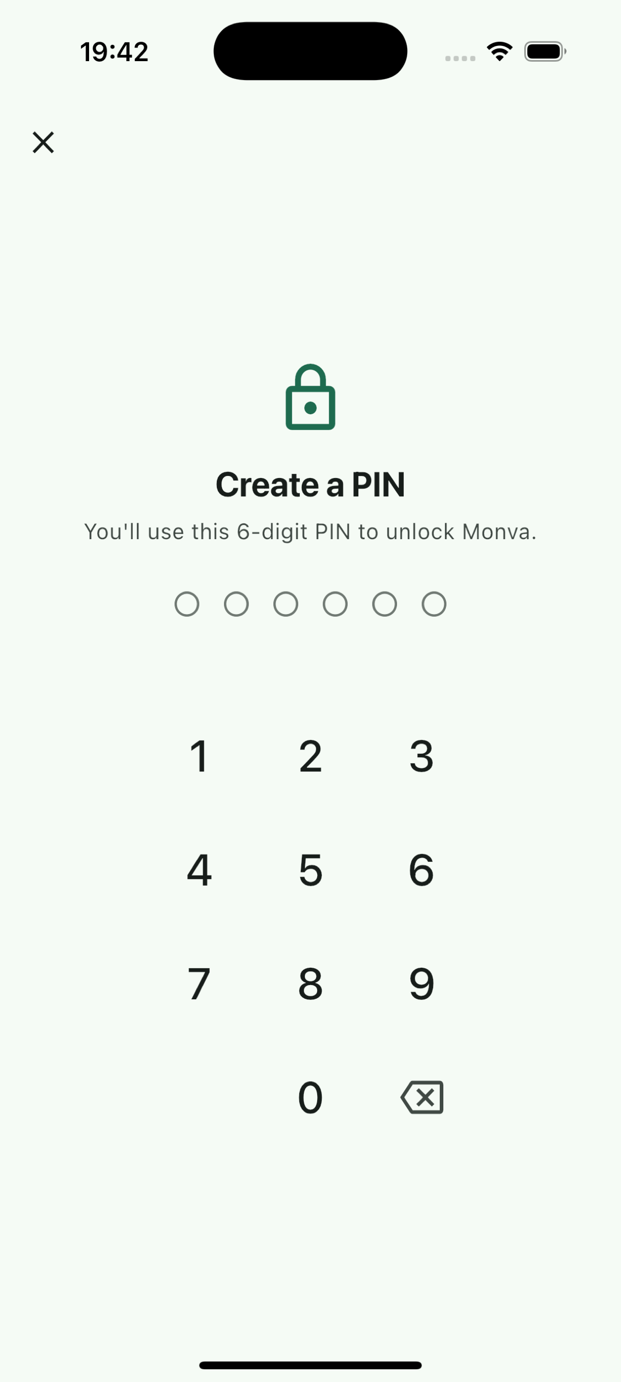 App lock with PIN and biometrics